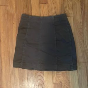 Free People Army Green Mini skirt